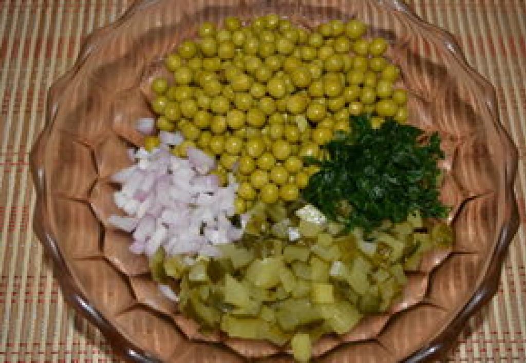 Салат с зеленым горошком консервированным рецепты