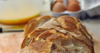 Loaf in egg with milk: recipe with photo